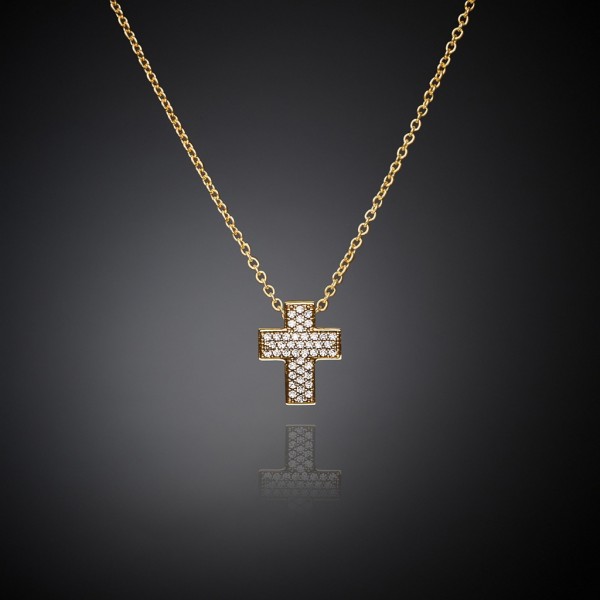 CHIARA FERRAGNI Cross Croci Crystals | Gold Metal J19AWC08