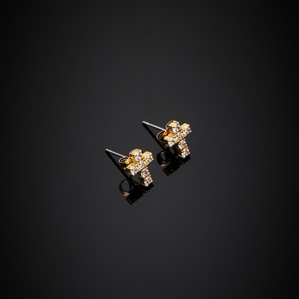CHIARA FERRAGNI Earring Croci Crystals | Gold Metal J19AWC13