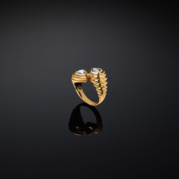 CHIARA FERRAGNI Ring Bold Crystals | Gold Metal J19AXP13016