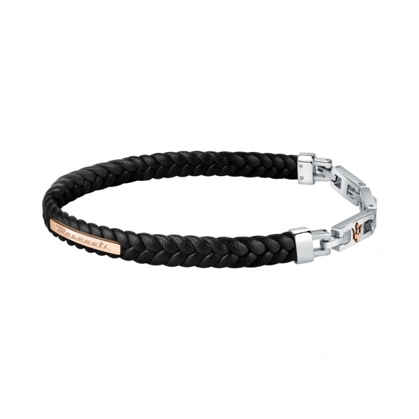 MASERATI Bracelet JM222AVE01 | Multicolor Recycled Leather-Stainless Steel