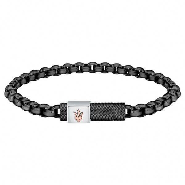 MASERATI Bracelet JM223ATK26 | Black Stainless Steel