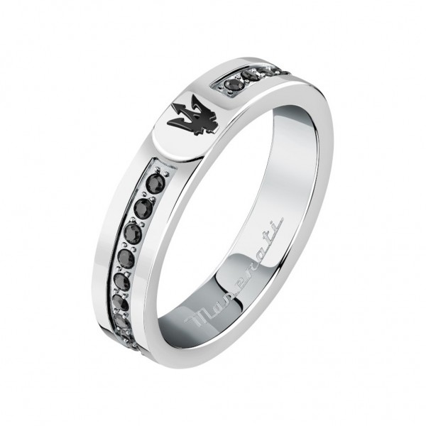 MASERATI Ring JM423AVD300-27 Crystals | Silver Stainless Steel