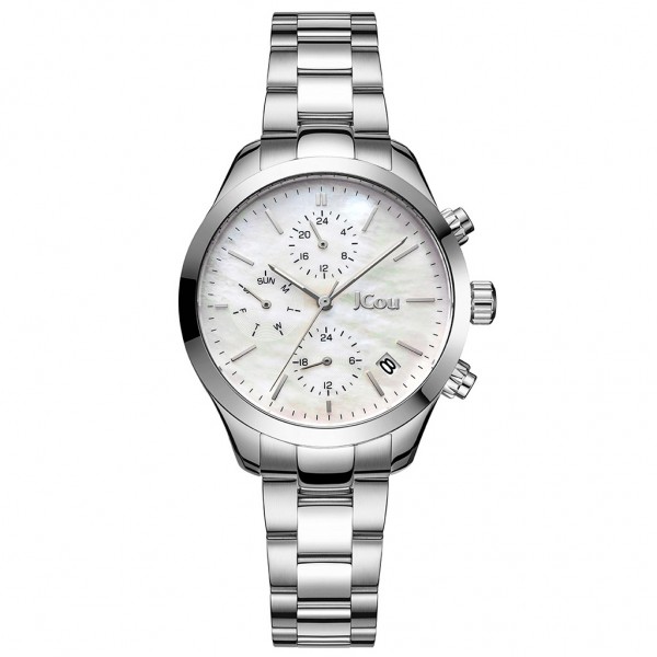 JCOU Aurora JU19081-1 Multifunction Silver Stainless Steel Bracelet