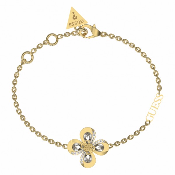 GUESS Bracelet Amazing Blossom Zircons | Gold Stainless Steel JUBB03058JWYGL