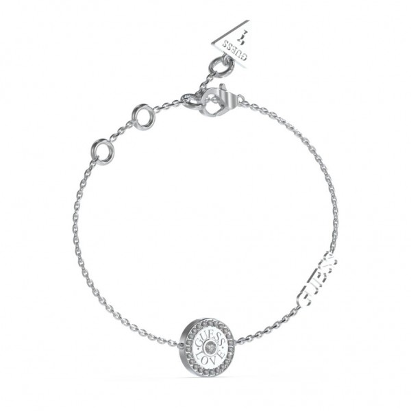 GUESS Bracelet Love Zircons | Silver Stainless Steel JUBB04082JWRHL