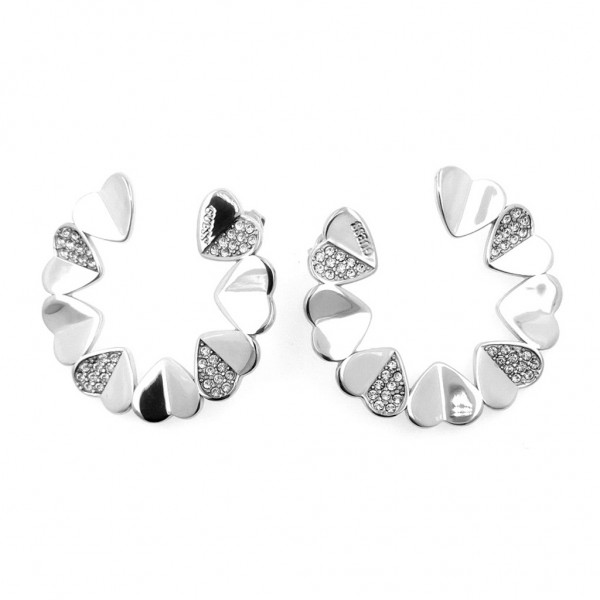GUESS Earring Lovely Zircons | Silver Stainless Steel JUBE03037JWRHT/U