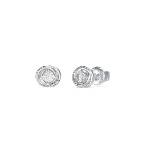 GUESS Earring Perfect Zircons | Silver Stainless Steel JUBE04065JWRHT/U