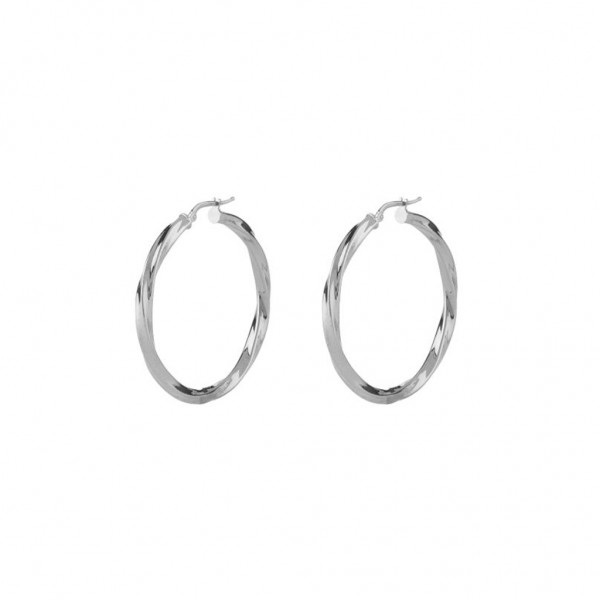 GUESS Earring Hoops I Did It Again | Silver Stainless Steel JUBE04185JWRHT/U