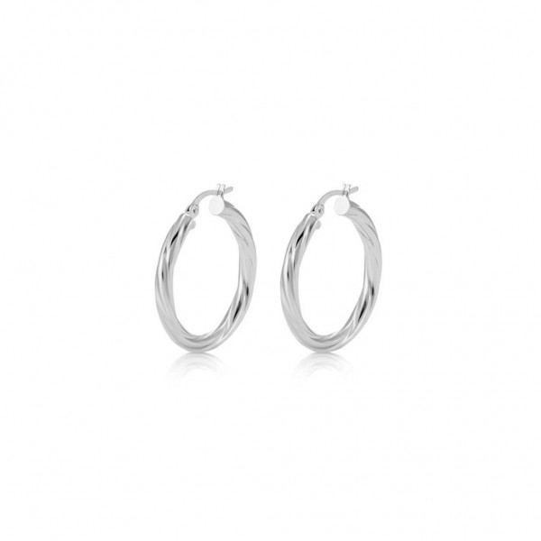 GUESS Earring Hoops I Did It Again | Silver Stainless Steel JUBE04188JWRHT/U