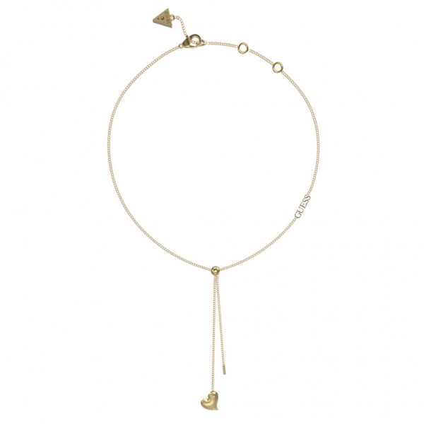 GUESS Necklace Fluid Hearts Zircons | Gold Stainless Steel JUBN02302JWYGT/U