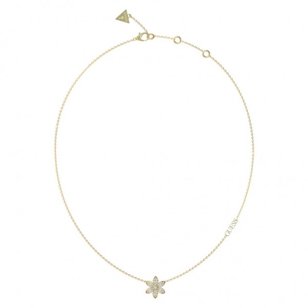 GUESS Necklace White Lotus Zircons | Gold Stainless Steel JUBN04146JWYGT/U