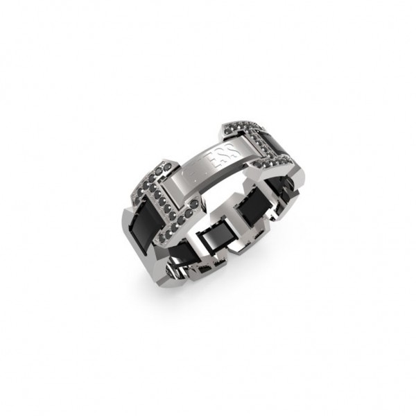 GUESS Ring Montecarlo Zircons | Two Tone Stainless Steel JUMR04028JWSTBK64