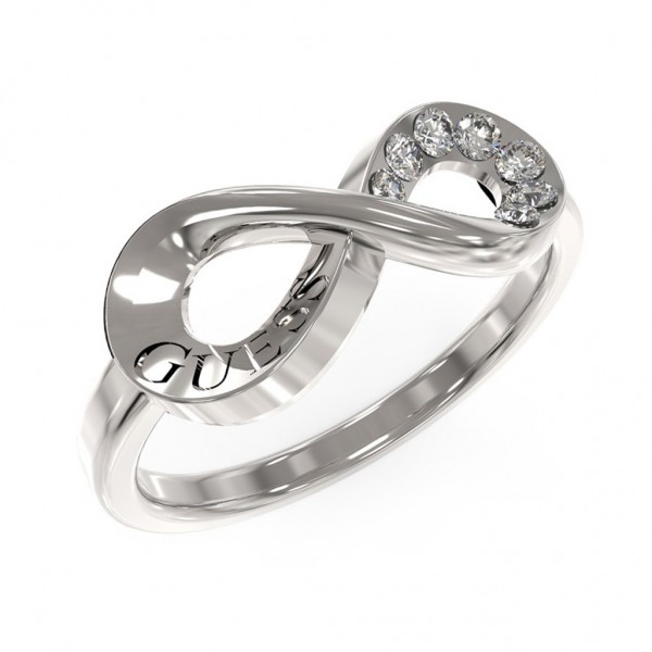 GUESS Ring Endless Dream Zircons | Silver Stainless Steel JUBR03263JWRH54