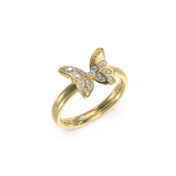 GUESS Ring Chrysalis Zircons | Gold Stainless Steel JUBR04109JWYG54