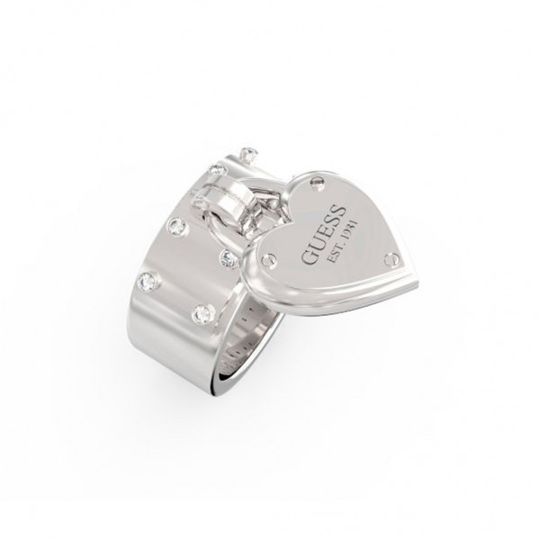GUESS Ring All You Need Is Love Zircons | Silver Stainless Steel JUBR04205JWRH54