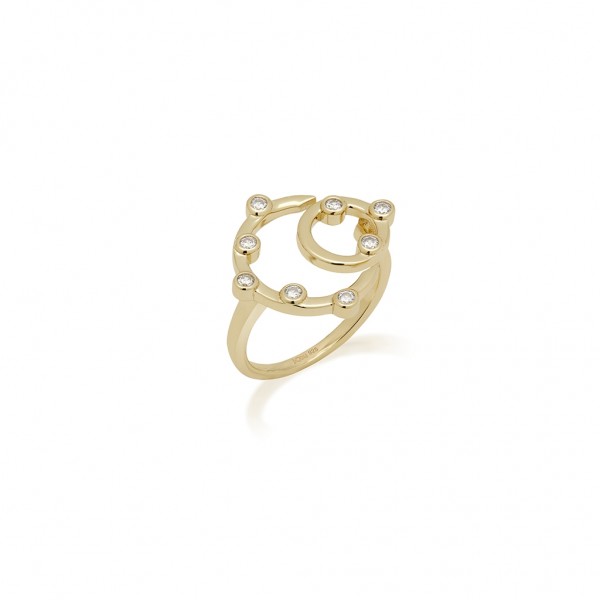 JCOU Round Minimal Ring Silver 925° Gold Plated 14K JW906G0-01