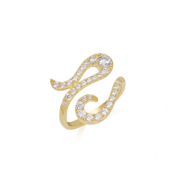 JCOU Like the Wind Ring Silver 925° Gold Plated 14K JW907G0-03