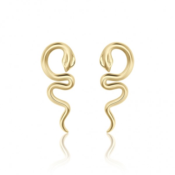JCOU Snakecurl Earring Silver 925° Gold Plated 14K JW912G4-01