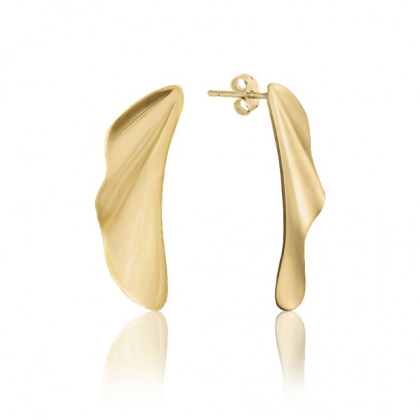 JCOU Draped Earring Silver 925° Gold Plated 14K JW913G4-01