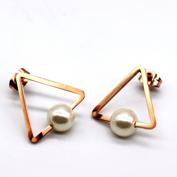 LEE COOPER Earing LCJE01059.440 Pearls | Rose Gold Stainless Steel