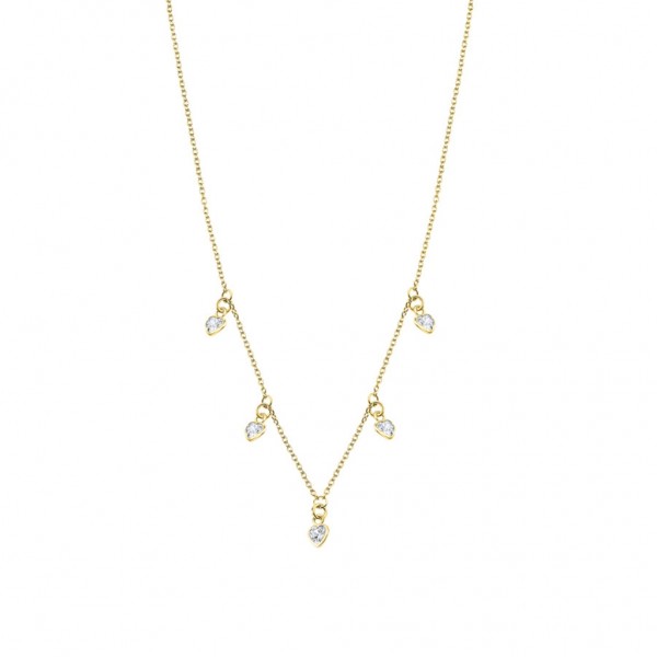 LOTUS Silver Necklace Zircons | Silver 925° Gold Plated LP3190-1/2