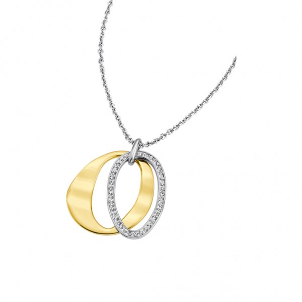 LOTUS Style Necklace Crystals | Two Tone Stainless Steel LS1672-1/2