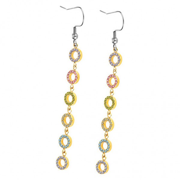 LOTUS Style Earing Crystals | Gold Stainless Steel LS2318-4/1