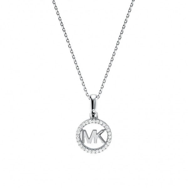 MICHAEL KORS Necklace Charms Zircons | Silver Plated MKC1108AN040