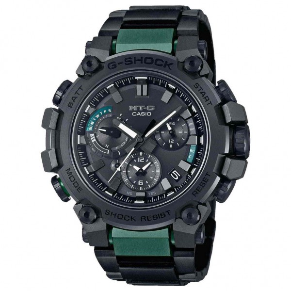 CASIO G-Shock MTG-B3000BD-1A2ER Smartwatch Solar Tough Dual Time Two Tone Combined Materials Bracelet