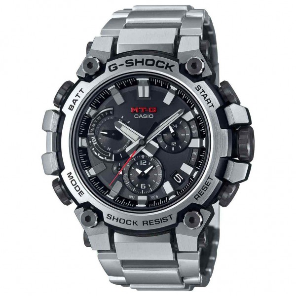 CASIO G-Shock MTG-B3000D-1AER Smartwatch Solar Tough Dual Time Two Tone Combined Materials Bracelet