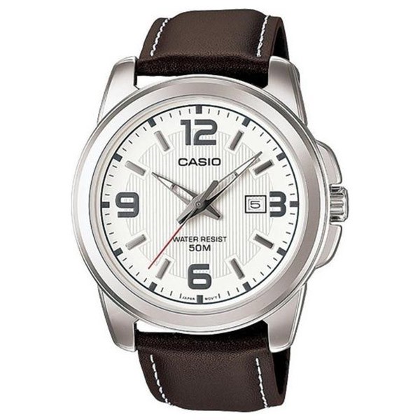 CASIO Collection MTP-1314PL-7AVEF Brown Leather Strap