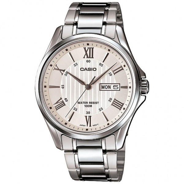 CASIO Collection MTP-1384D-7AVEF Silver Stainless Steel Bracelet