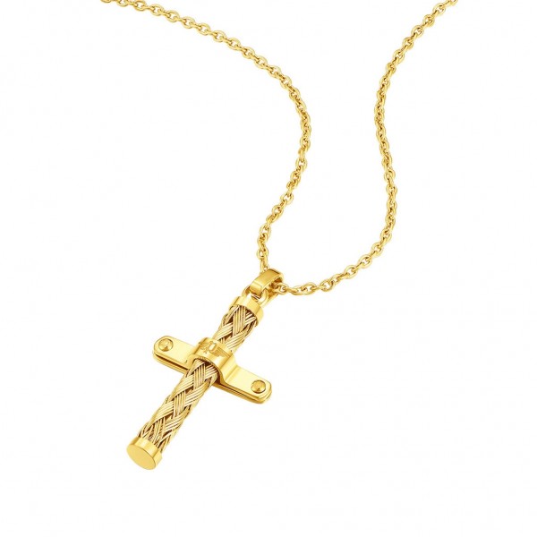 POLICE Cross Crossed | Gold Stainless Steel PEAGN0032401