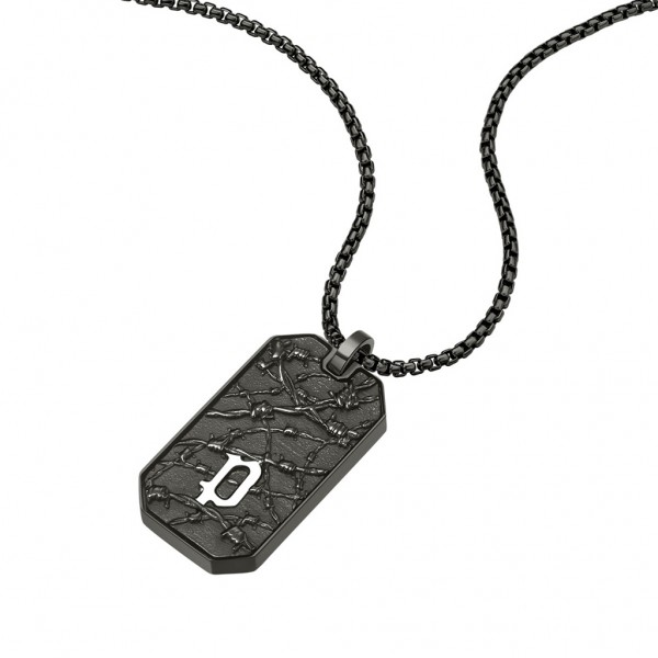 POLICE Necklace Wire | Anthracite Stainless Steel PEAGN0033803