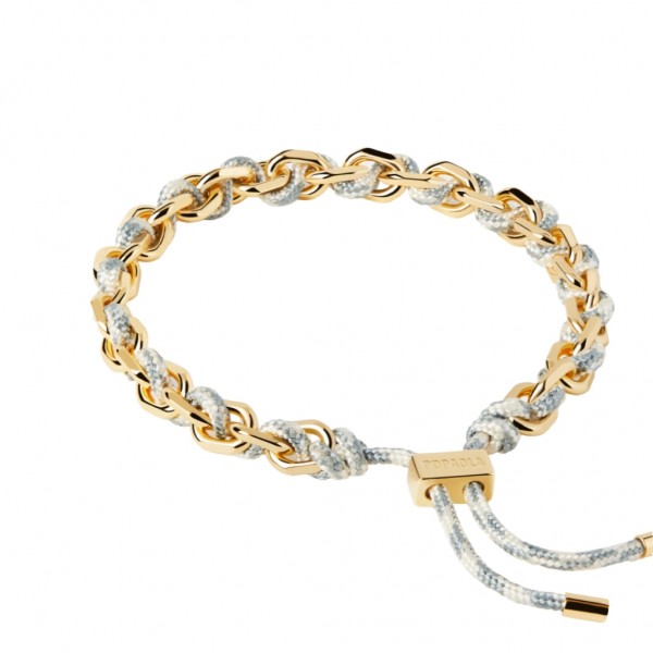 PDPAOLA Bracelet Essentials The Rope Sky | Gold Brass - Two Tone Fabric PU01-682-U