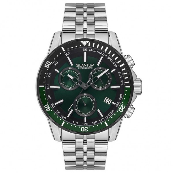 QUANTUM Powertech PWG1036.570 Chrono Silver Metallic Bracelet