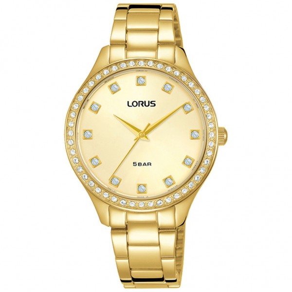 LORUS Classic RG284RX-9 Crystals Gold Stainless Steel Bracelet