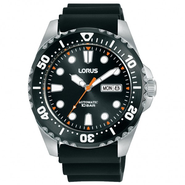 LORUS Sports-Mechanical RL481BX-9F Automatic Black Silicone Strap