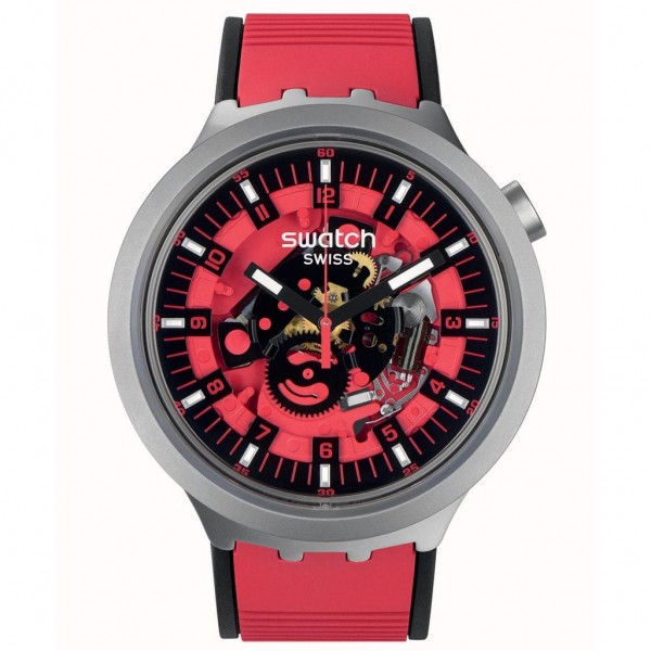 SWATCH Red Juicy SB07S110 Two Tone Silicone Strap