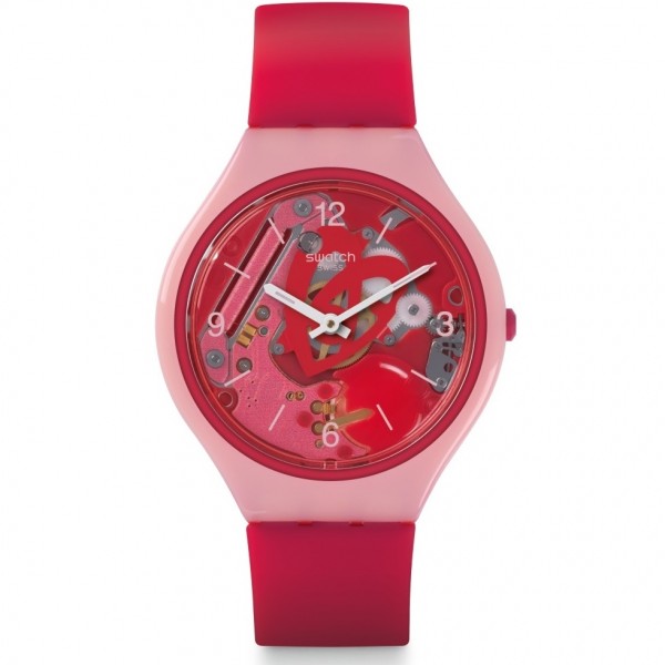 SWATCH Skinamour SVOP100 Red Silicone Strap