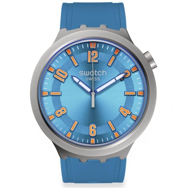 SWATCH Blue In The Works SB07S115 Blue Silicone Strap