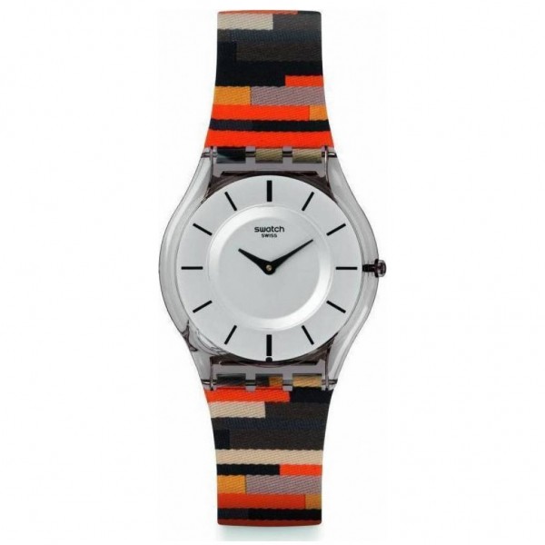 SWATCH Africana Patchwork SFM133 Multicolor Leather Strap