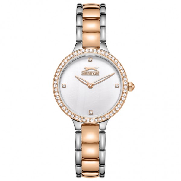 SLAZENGER Ladies SL.09.2335.3.06 Crystals Two Tone Stainless Steel Bracelet
