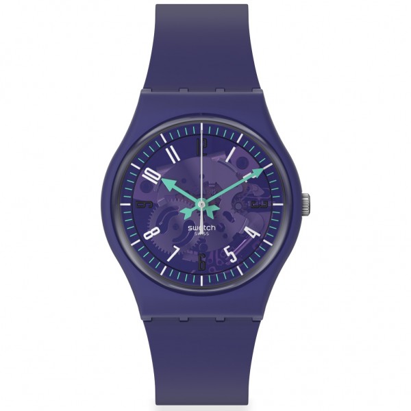 SWATCH Photonic Purple SO28V102 Bioceramic Case - Purple Silicone Strap