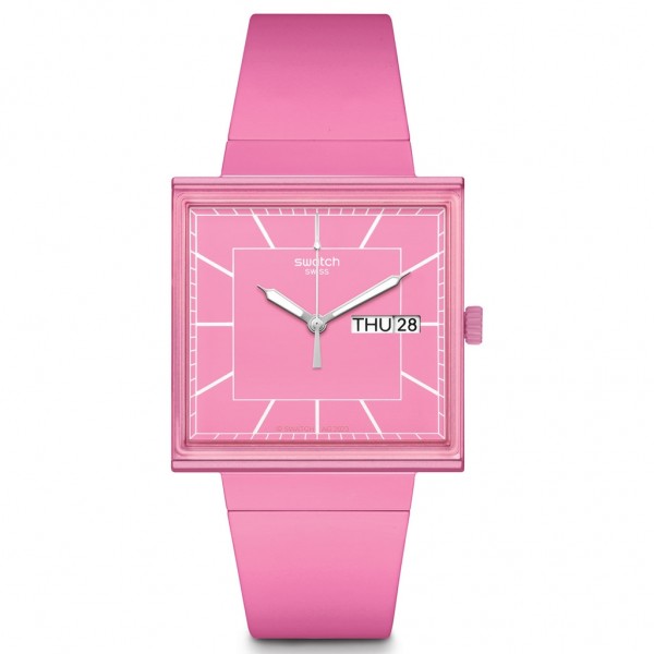 SWATCH What If...Rose? SO34J700 Bioceramic Case - Pink BioSourced Material Strap