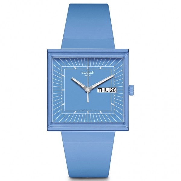 SWATCH What If...Sky? SO34S700 Bioceramic Case - Blue BioSourced Material Strap