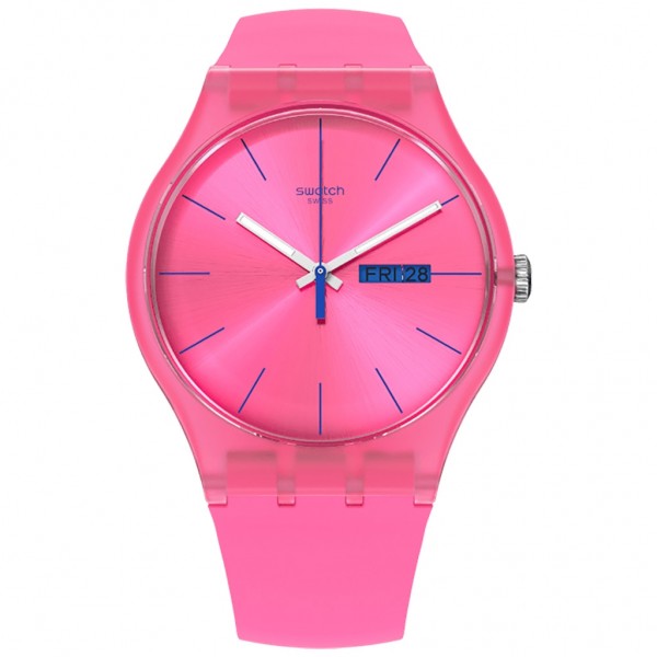 SWATCH Pink Rebel SUOP700 Pink Rubber Strap