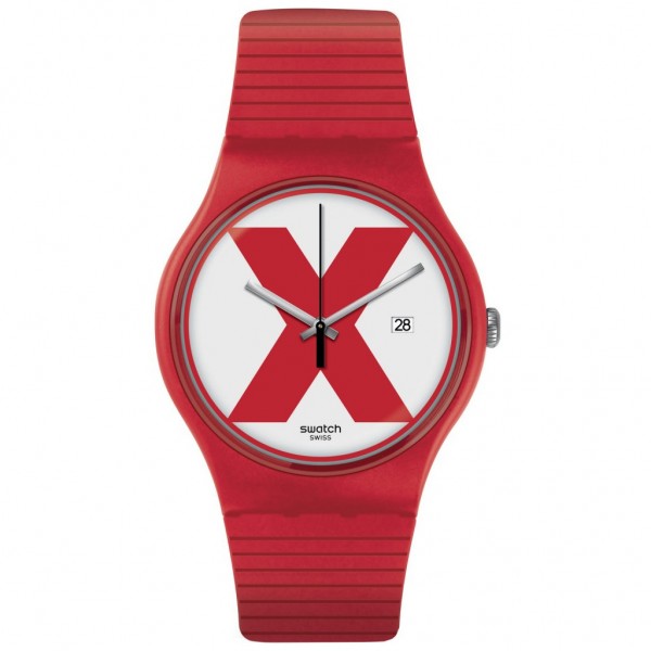 SWATCH XX-Rated SUOR400 Red Silicone Strap