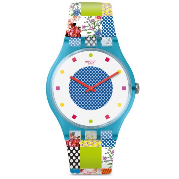 SWATCH Quilted Time SUOS108 Design Printed Strap