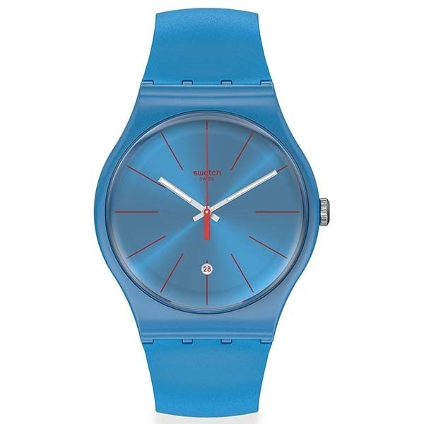 SWATCH Lagoonazing SUOS401 Blue Rubber Strap 